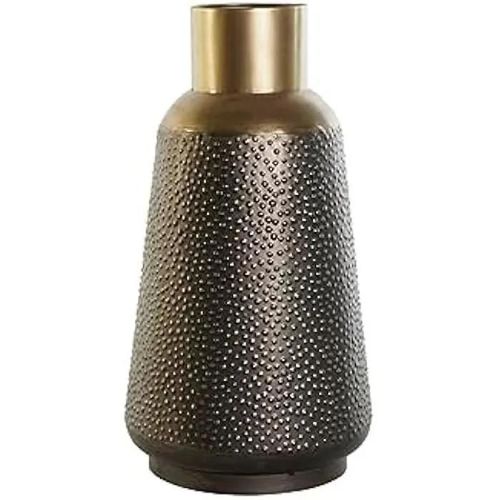 Vase - DKD HOME DECOR - Estándar - Métal - Gris et doré - 25x25x47 cm