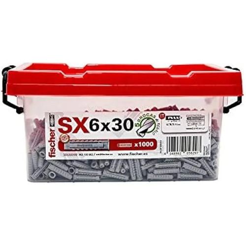 Boîte de vis - FISCHER - Big Box SX 6x30 - 1.000 uds - Fixation manuelle - 5 brocas incluses
