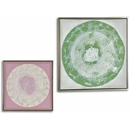 Toiles Abstraites - Gift Decor - 52,5 X 2,8 X 52,5 Cm - Multicolore - Décoration Moderne - Ensemble De 4 Pièces