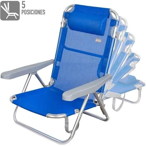 Chaise Multipositions: 5 Positions,Comprend 1 Coussin D'appui-Tête En Éponge