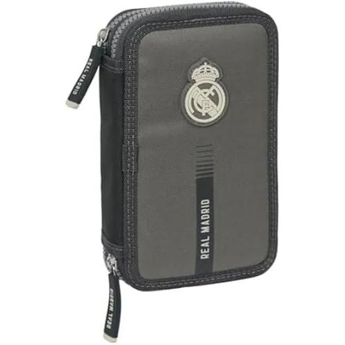 Trousse scolaire - SAFTA - Real Madrid 3ème équipe 24/25 - 29 outils inclus - Enfant 5-14 ans - Bleu