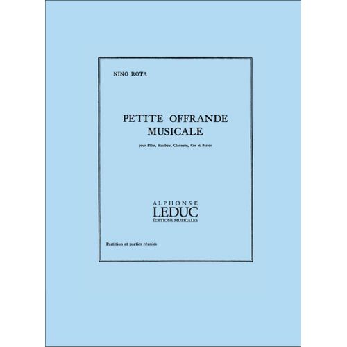 Nino Rota : Petite Offrande Musicale - Set Quinette À Vent 9790046216411 Al21641