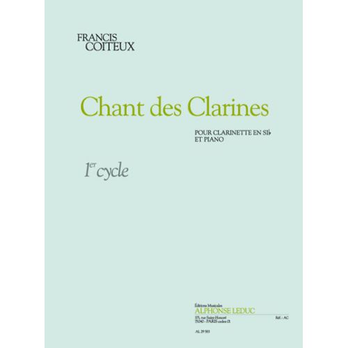 Francis Coiteux : Chant Des Clarines - Recueil Clarinette Et Piano 9790046295836 Al29583