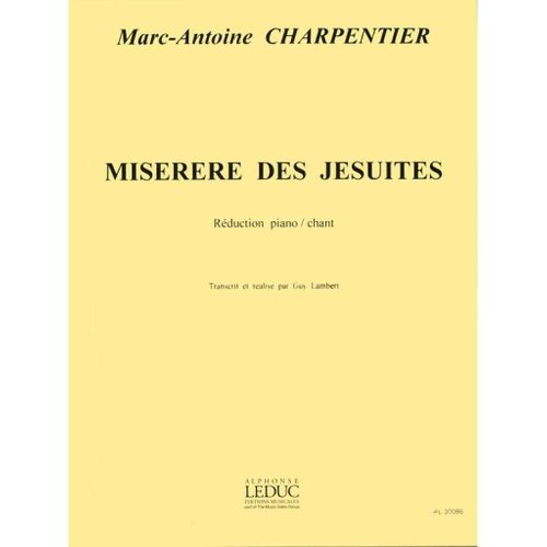 Marc-Antoine Charpentier : Miserere Des Jesuites - Recueil Mixed Choir And Piano 9790046300868 Al30086