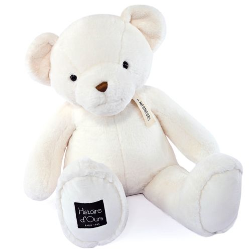 Peluche Le Nounours Ours Blanc 75 Cm - Histoire D'ours