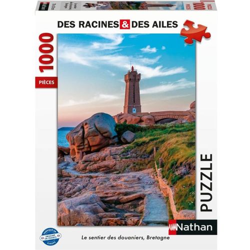 Puzzle N Nathan Puzzle 1000 P - Le Sentier Des Douaniers, Bretagne / Des Racines Et Des Ailes