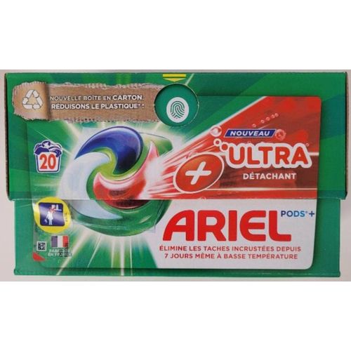 Lessive Ariel +Ultra Détachant All In 1 Pods X20