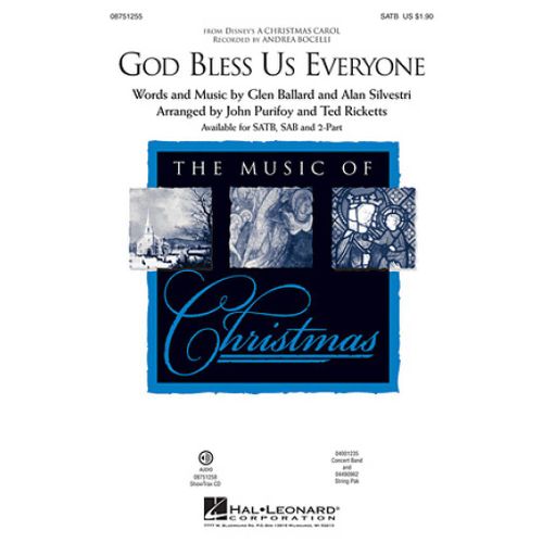 John Purifoy_Ted Ricketts : God Bless Us Everyone From Disney's A Christmas Carol - Partitions Pour Chorales Chant Hl08751255