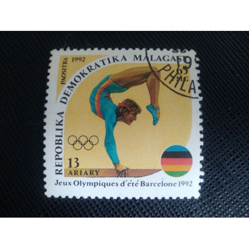 Timbre Madagascar Yt 1061 Jeux Olympiques D'été - Barcelone - Gymnastique 1992 (030309 )