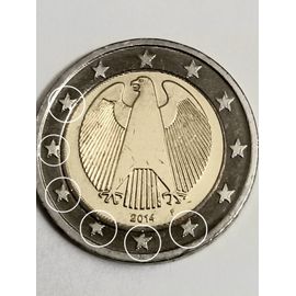 2 Euros 2014 L'aigle Fédéral Stilisé. Fauté.