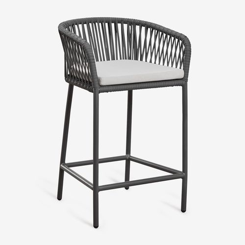 Lot De 2 Tabourets Hauts Arhiza Gris Graphite ¿65 Cm