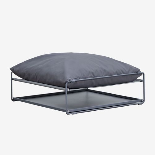 Pouf De Jardin Amaro Transformable En Table D'appoint Gris