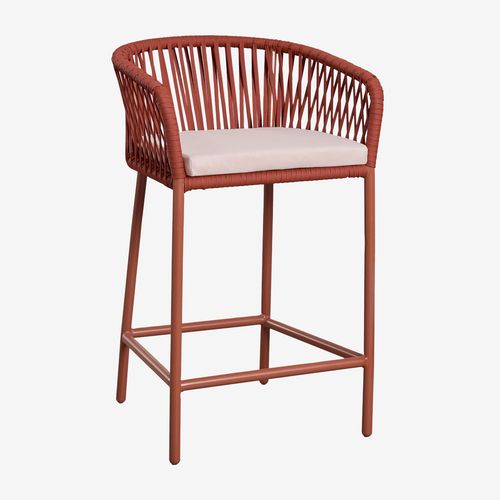 Lot De 2 Tabourets Hauts Arhiza Rouge Tuile ¿65 Cm