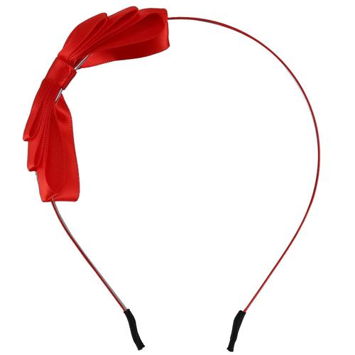 Bande de cheveux d'arc souple elastique avec noeud de papillon ,Accessoires des cheveux pour enfants Adultes Rouge