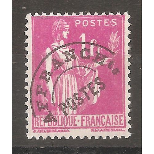 Préo 76 (1922) Préoblitéré Type Paix 1f Rose N* (Cote 11,5e) (8152)
