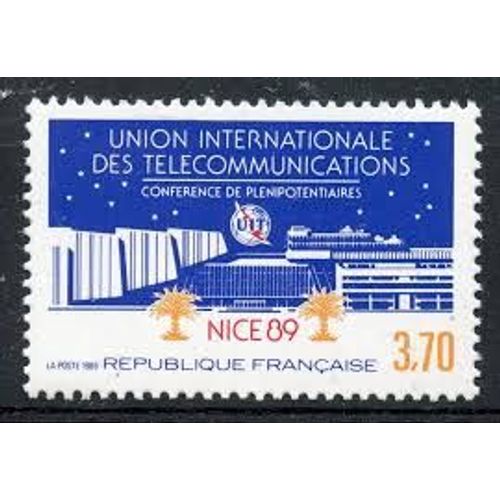 Conférence Des Plénipotentiaires De L' U.I.T. À Nice Année 1989 N° 2589 Yvert Et Tellier Luxe