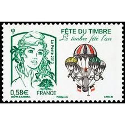 Fête Du Timbre : Le Timbre Fête L'air Avec La Marianne De Ciappa Et Kawena Année 2013 N° 4809 Yvert Et Tellier Kuxe