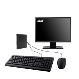 PC HP ProDesk 400 G4 DM Ecran 22" Intel I7-8700T RAM 8Go SSD 960Go W11 Wifi