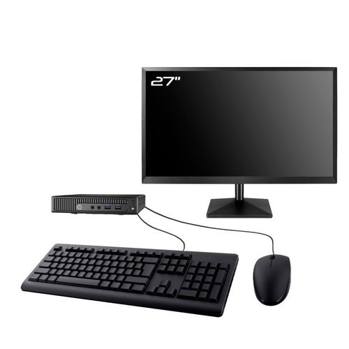 PC HP 260 G2 DM Ecran 27" Intel I3-6100U RAM 8Go SSD 2To W11 Wifi
