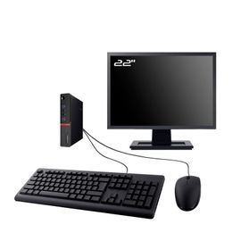 PC Lenovo M700 Tiny Ecran 22" Intel I7-6700T RAM 8Go SSD 960Go W11 Wifi