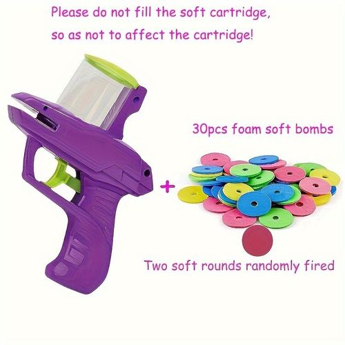 Lanceur De Jouet Coule Pour Chat,Sécurité,Sport,Frisbee Doux,Jeu D'intérieur,Disque En Mousse,Lumineux,Batterie Gratuite,Amusant Pour Les Chatons - Type Purple