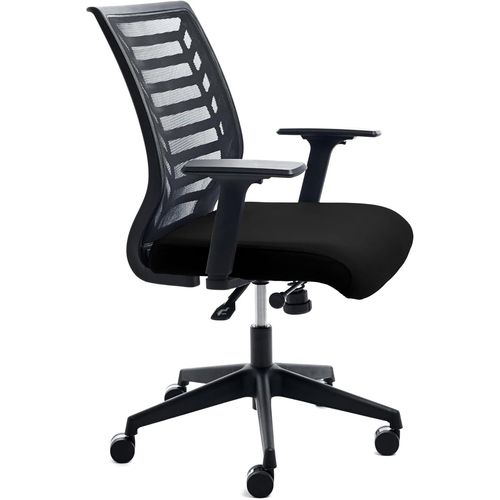 | Chaise De Bureau Rembourrée Enmousse Injectée,Très Confortable|Chaise De Bureau Ergonomique Et Réglable,Bleue