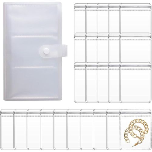 Rangement Bijoux Voyage,Livre De Rangement Transparent Pour Bijoux Avec 84 Places+40 Pochettes Pvc Discret Sac Organisateur Bijoux Boucles Pour Bagues,Colliers Et Boucles D'oreilles