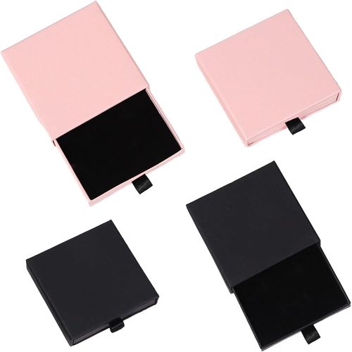 4 Pièces Boite Cadeau Bijoux Petite Boîte À Bijoux Bracelet Cadeau Boîte Ecrin Boucles D'oreilles Bracelet Cadeau Boîte Kraft Papier Bijoux Petite Boite Carton Carré Collier