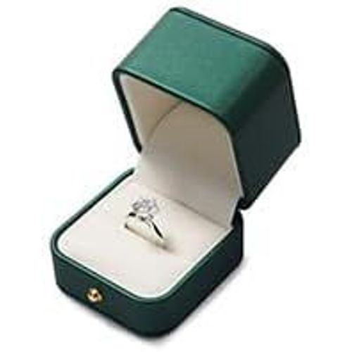 Boîte À Bagues- Boîte À Bijoux- Boîte Cadeau Pourmariage,Fiançailles,Demande Enmariage,Saint-Valentin(Vert)