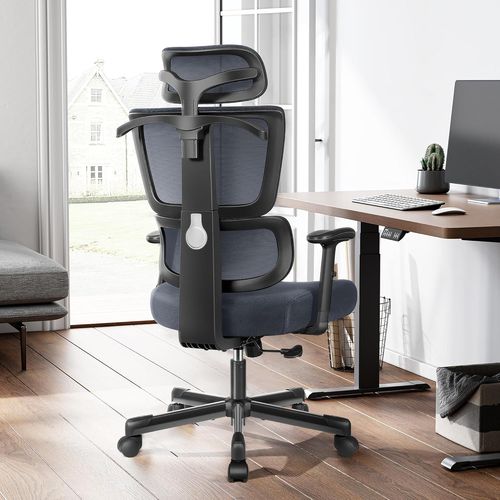 Chaise Bureau Ergonomique Avec Cintre Appui-Tête 3d Chaise Pivotante À 360° Réglable En Hauteur Pour Le Bureau À Lamaison