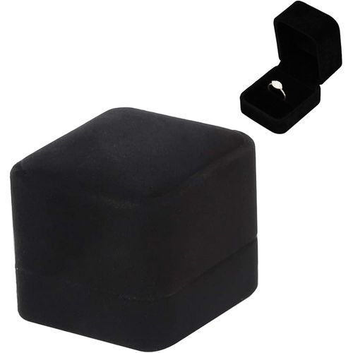 Bague Box Pour Fiançailles,Ecrin Bague,Bijoux Pour Bagues Pendentif Écrin,Bague Velours Coffret Cadeau,Étui À Bijoux En Velours Pour Bagues,Pour Les Anniversaires De La Saint-Valentin,5x5,5x4,5cm