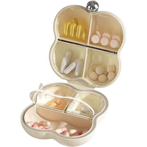 Petite Boîte À Bijoux En Forme De Nuage Pour Femme,Organisateur Et Rangement De Boucles D'oreilles,Petit Étui De Voyage Pour Piercing À La Lèvre,Piercing De Nez,Bijoux De Piercing(Blanc Crème)