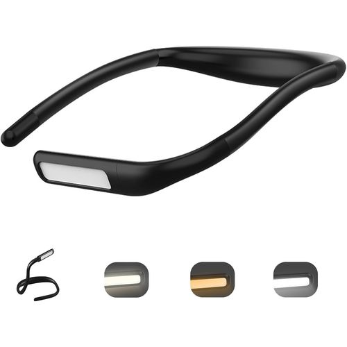 Lampe De Lecture De Cou,3 Couleurs Luminosité Réglable Light Pour Voyager,Rechargeable Lampe Lecture Au Lit,Liseuse Led Flexible Lampe Tour De Cou,Pour Voyager,Tricoter,Couture,Camping