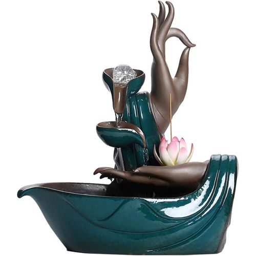 Fontaine D Intérieur Fontaine De Bureau En Céramiquemain De Bouddha,Fontaine Zen,Cascade,Porte-Encens,Décoration Adaptée À La Décoration De Lamaison Et Du Bureau Decorationmaison