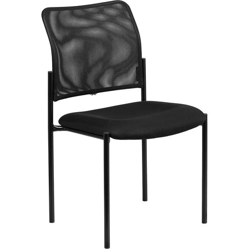 Jana Comfort Chaise D'appoint Empilable En Acier Noir