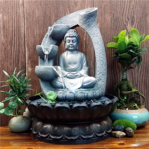 Fontaine De Statue De Bouddha,Fontaine D'Eau De Table D'Intérieur,Fontaine Zen Pour Lamaison,Bureau,Bureau,Décoration De Chambre