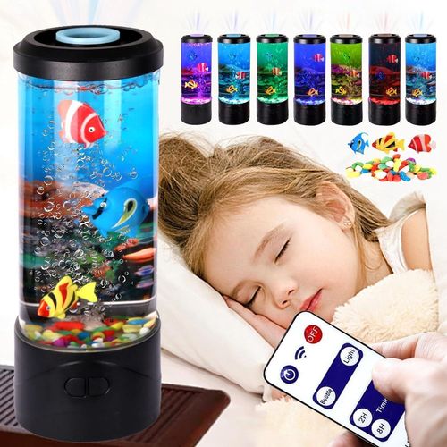 Lampe À Lave,Poisson De Fantaisie Lumière D'ambiance Avec Télécommande,17 Couleurs Lampe À Méduse Led Aquarium Lave Veilleuse Pour Maison Chambre Bureau Décoration Cadeaux Pour Enfants Adultes¿