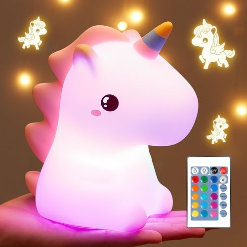 Veilleuse Enfant Veilleuse Bébé,16 Couleurs 5 Luminosité Veilleuse Licorne Fille,1200 Mah Veilleuse Rechargeable Veilleuse Enfant Veilleuse Bébé,Veilleuse Bebe Lampe De Chevet Enfant