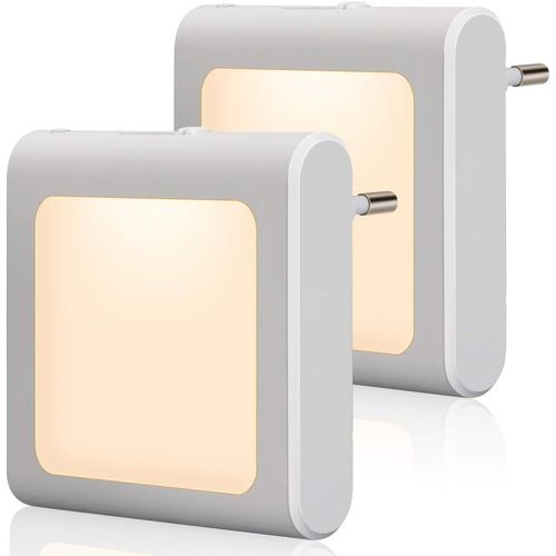 Veilleuse Avec Capteur Crépusculaire,2 Pièces Luminosité Réglable À L'infini Très Bon Pour Chambre D'enfant,Escalier,Chambre À Coucher,Cuisine,Lampe D'orientation,Blanc Chaud