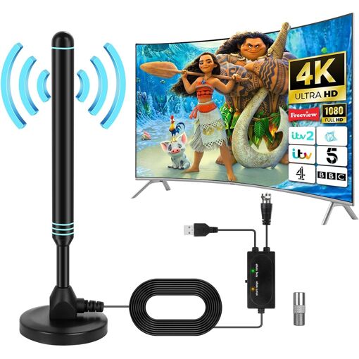 2024 Antenne Tv Intérieur Puissante Tnt Hd,Antenne Hdtv Numérique L...
