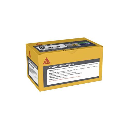 Fibre végétale SIKA SikaCem-50 - Pour bétons et mortiers - 6 doses de 50 g
