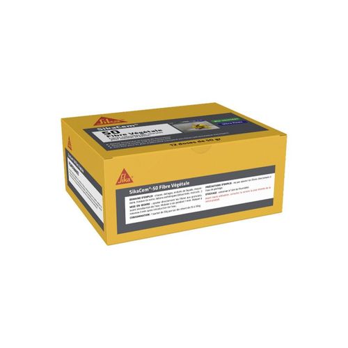 Fibre végétale SIKA SikaCem-50 - Pour bétons et mortiers - 12 doses de 50 g