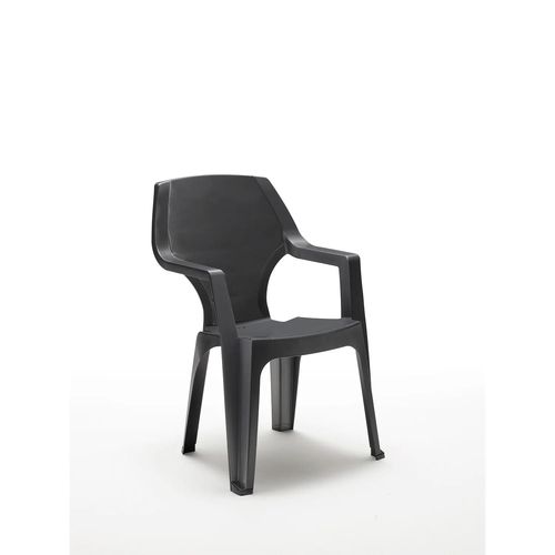 Fauteuil De Jardin En Résine Empilable 61 Cm Parma Gris Bica