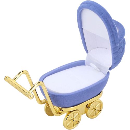 Trywise Boîte À Bijoux,Boîte À Bagues De Fiançailles,Boîte À Bijoux Personnalisée Pour La Poussette- Boîte À Bijoux Floquée Pour Bébé- Pour Bagues Et Boucles D'oreilles(Bleu)