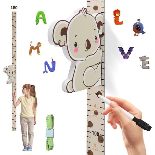 Toise De Croissance 3d Koala,Pour Enfant,Tableau De Hauteur,Barre Demesure,Altimètre Pour Chambre D'enfant,Jardin D'enfants,Autocollantmural