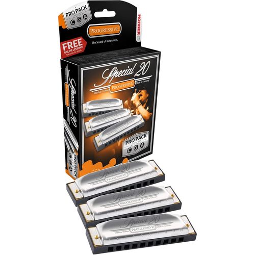 Diatonicas Progressive. Harmonica Diatonique Spécifique 20 Propack(C,G,A).