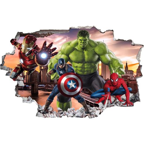 Autocollantmural 3D Pour Chambre D'Enfant,Décorationmurale,Poster De Dessin Animé,Multicolor,Vinyle,Caricature,Sticker,Mur