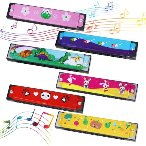 Lot De 6 Harmonicas Pour Enfants- Harmonica Diatonique À 16 Trous- Diatonique À Deux Rangées- Convient Pour Les Débutants,Les Festivals,Les Cadeaux Pour Enfants