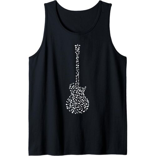Cadeau Pour Guitariste Guitare Électrique Notes Demusique Débardeur