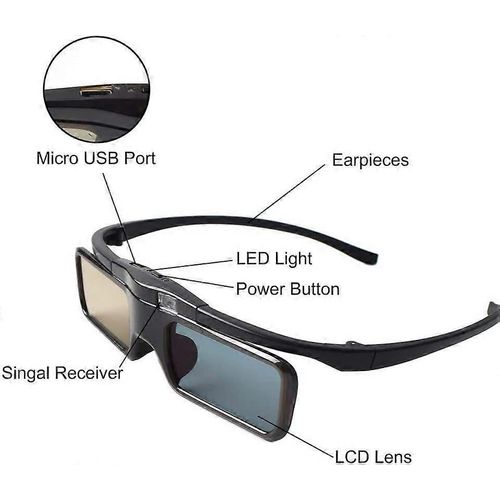 Lunettes actives Bluetooth RF 3D rechargeables pour projecteurs de télévision 3D SONY, TDG-BT500A